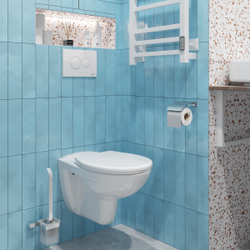 Кнопка смыва для унитаза DIWO 7310 пластик, цвет глянцевый белый