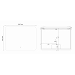 Зеркало Vincea LED VLM-3BE800 800х600 c сенсорным выключателем и диммером