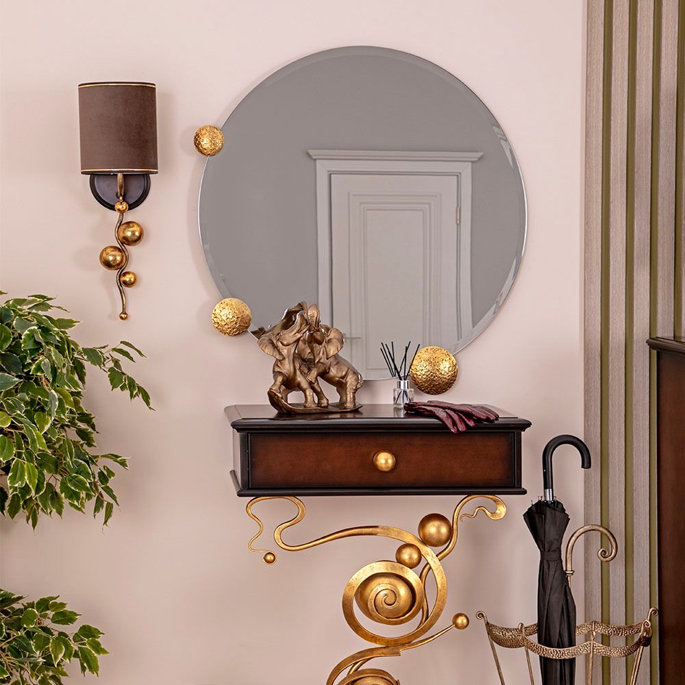 Бра настенный светильник Heri Каштан с абажуром Терра Шоколад