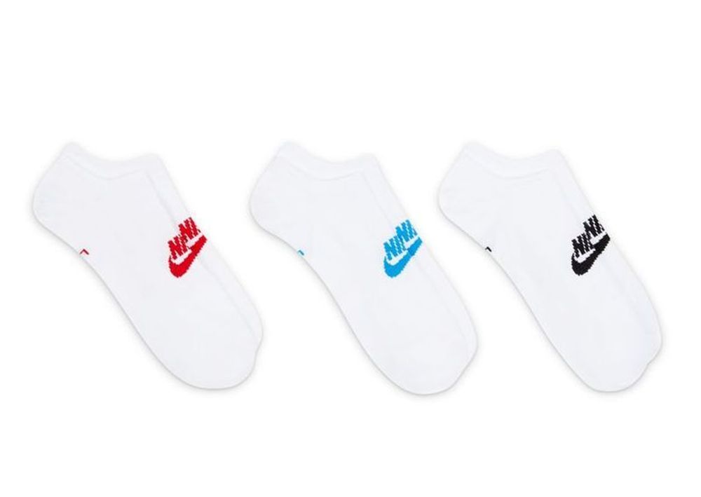 Теннисные носки Nike Sportswear Everyday Essential No Show 3P - разноцветный/white