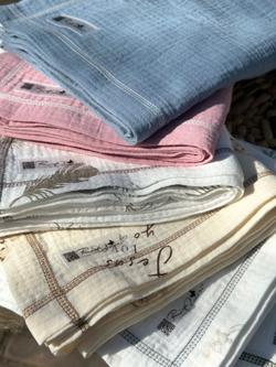 Муслиновая пеленка Слоники 90*130 (+/-5см)