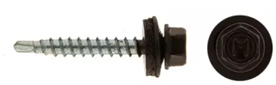 Саморез кровельный коричневый 32. металл-дерево.
