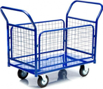 Тележка платформенная СТЕЛЛА-ТЕХНИК КПО-500С-150 с бортами, 650х1150мм КПО-500С-150-И