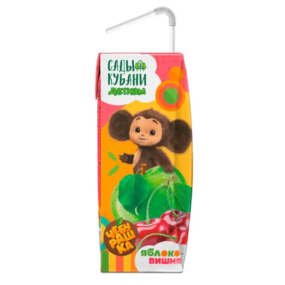 Натуральный сок Сады Кубани Чебурашка Яблоко-вишня 0,2 л
