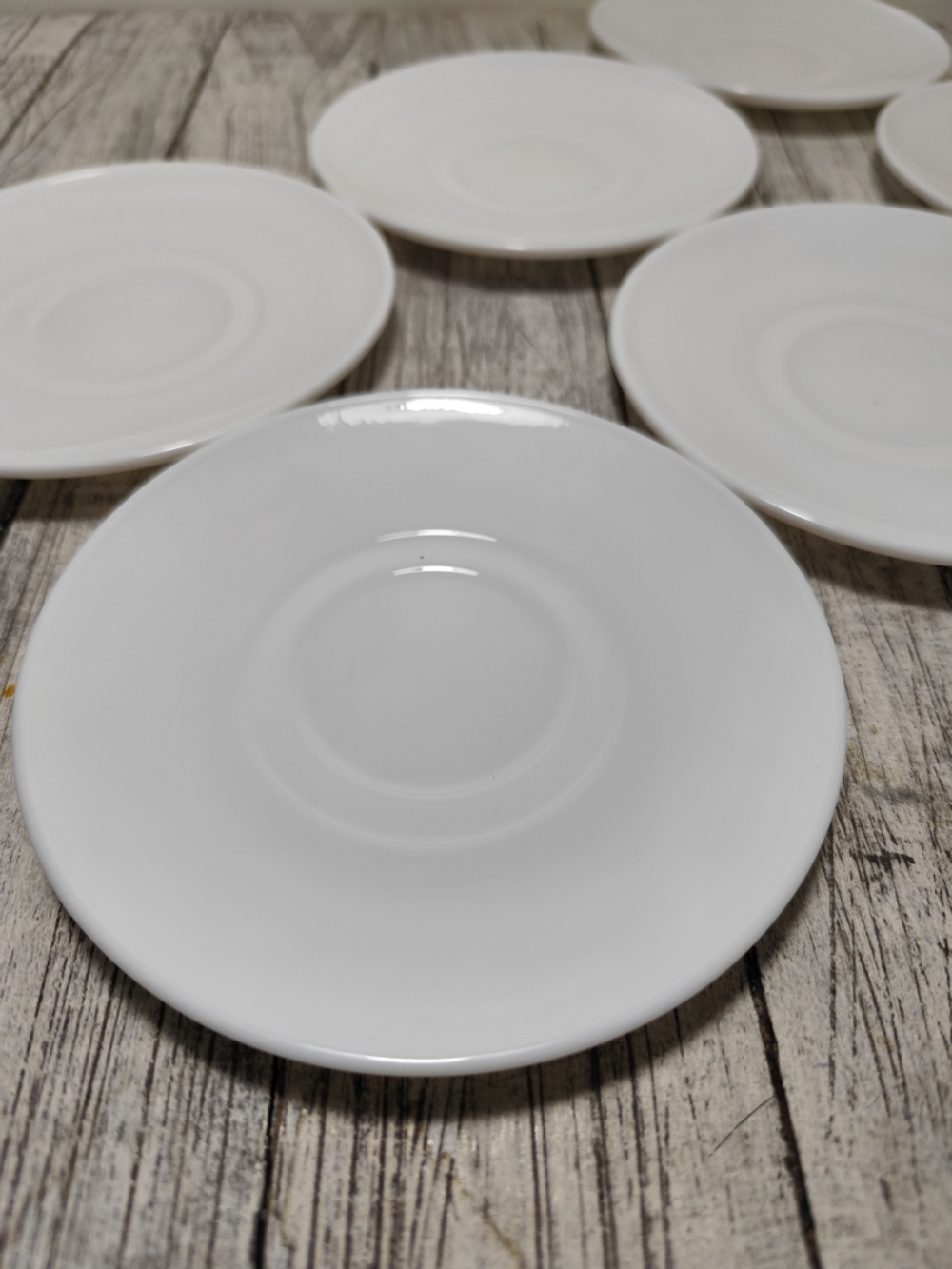 Блюдце стеклокерам 14смGD55 WHITE 719313