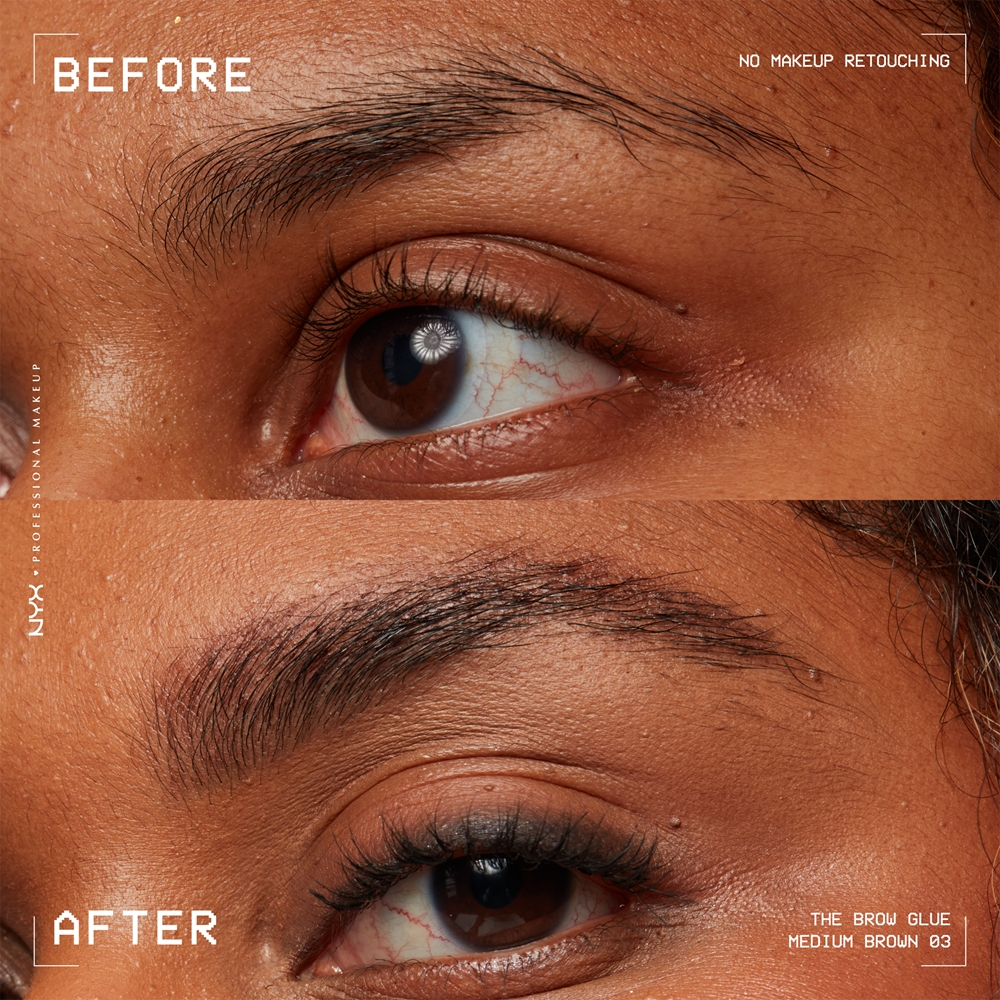 NYX Professional Makeup The Brow Glue - Гель для бровей оттенок 03 Medium Brown, 5 g