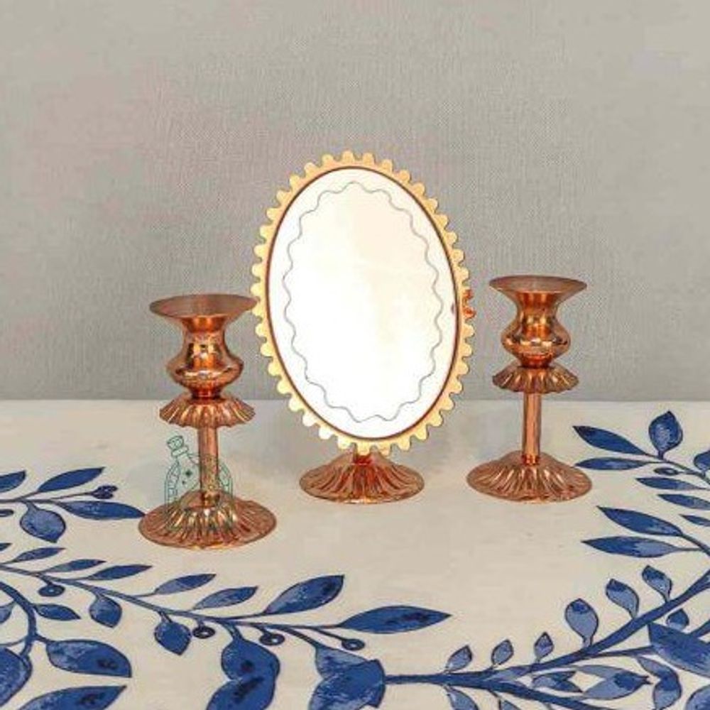 Набор медное зеркало и 2 подсвечника Exirmes 30220274 Иран Набор медное зеркало и 2 подсвечника Exirmes 30220274 Иран