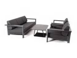 "Гранада" лаунж-зона из алюминия со столиком из HPL