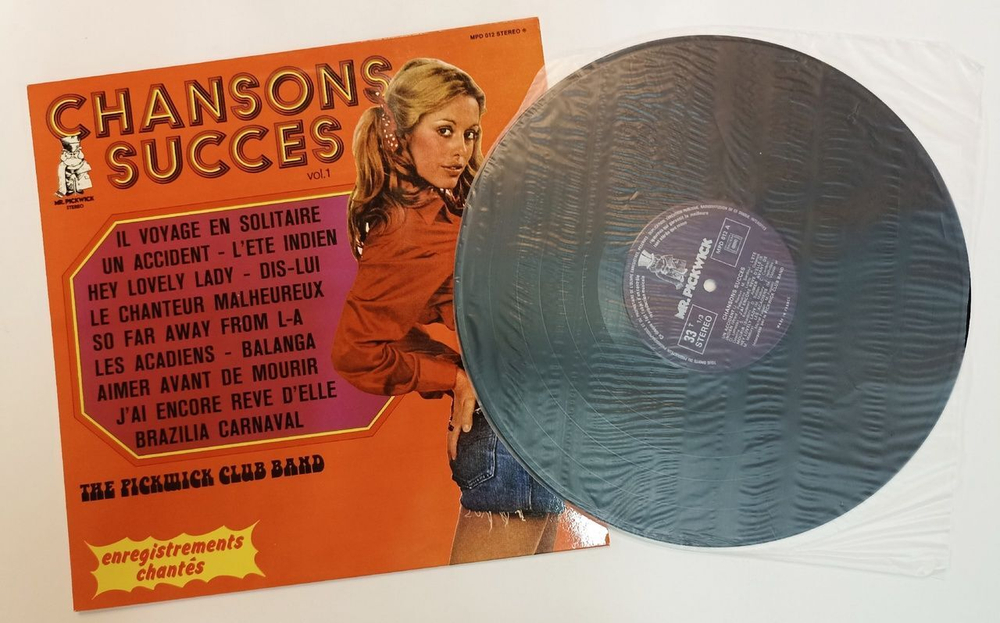 Винтажная виниловая пластинка LP The Pickwick Club Band Chansons Succes Vol.1 (France 1975)