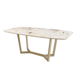 Стол овальный BENZ 180, керамика глянцевая, белая