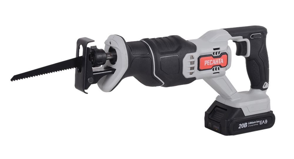 Сабельная пила аккумуляторная Ресанта АСП-20Li ЕА+ (в комплекте 1 АКБ и ЗУ)