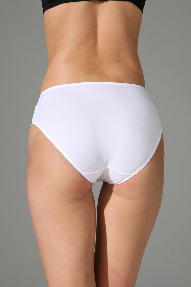 Белые трусы слипы из бамбукового волокна