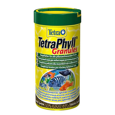 Tetra Phyll Granules 250 мл - корм для травоядных рыб (гранулы)