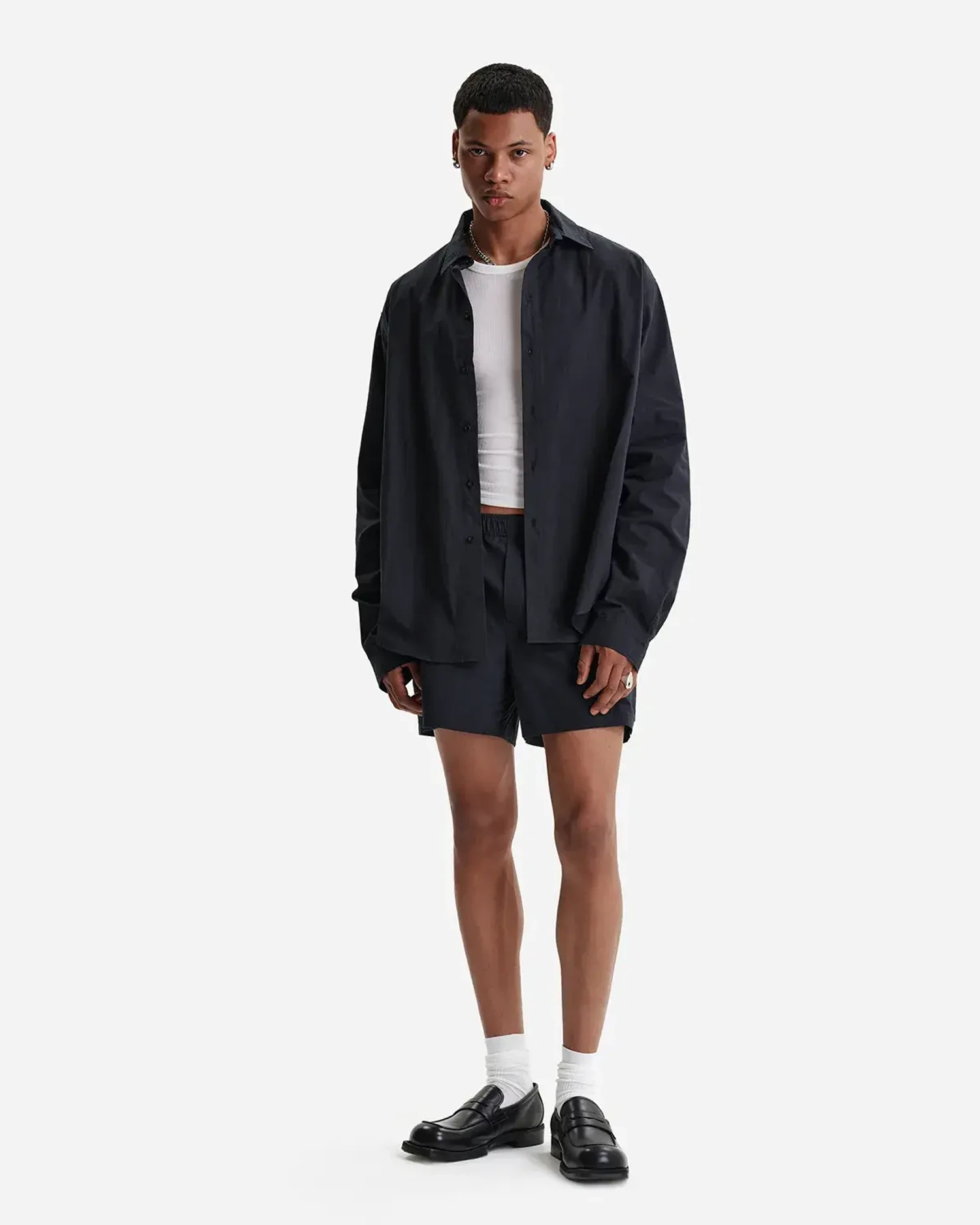 Рубашка из итальянского хлопка черная