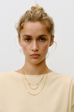 ZARA НАБОР ИЗ 3 ЦЕПОЧЕК С ЖЕМЧУГОМ, ВОДОНЕПРОНИЦАЕМЫЙ, РАЗНОЦВЕТНЫЙ