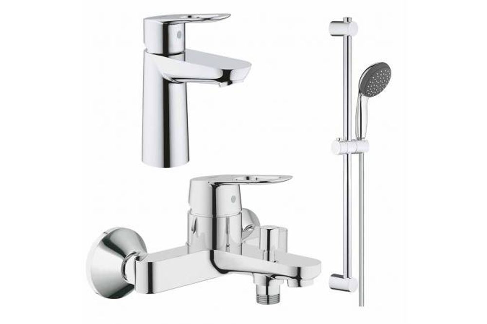 Набор смесителей Grohe Start Loop 3 в 1, для ванны, для раковины, ручной душ 100 мм, шланг 1750 мм