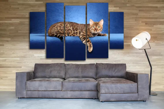 Модульная картина "Бенгальская кошка"