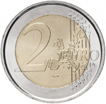 2 евро 2005 год Испания Дон Кихот. 400 лет роману М. Сервантеса. UNC