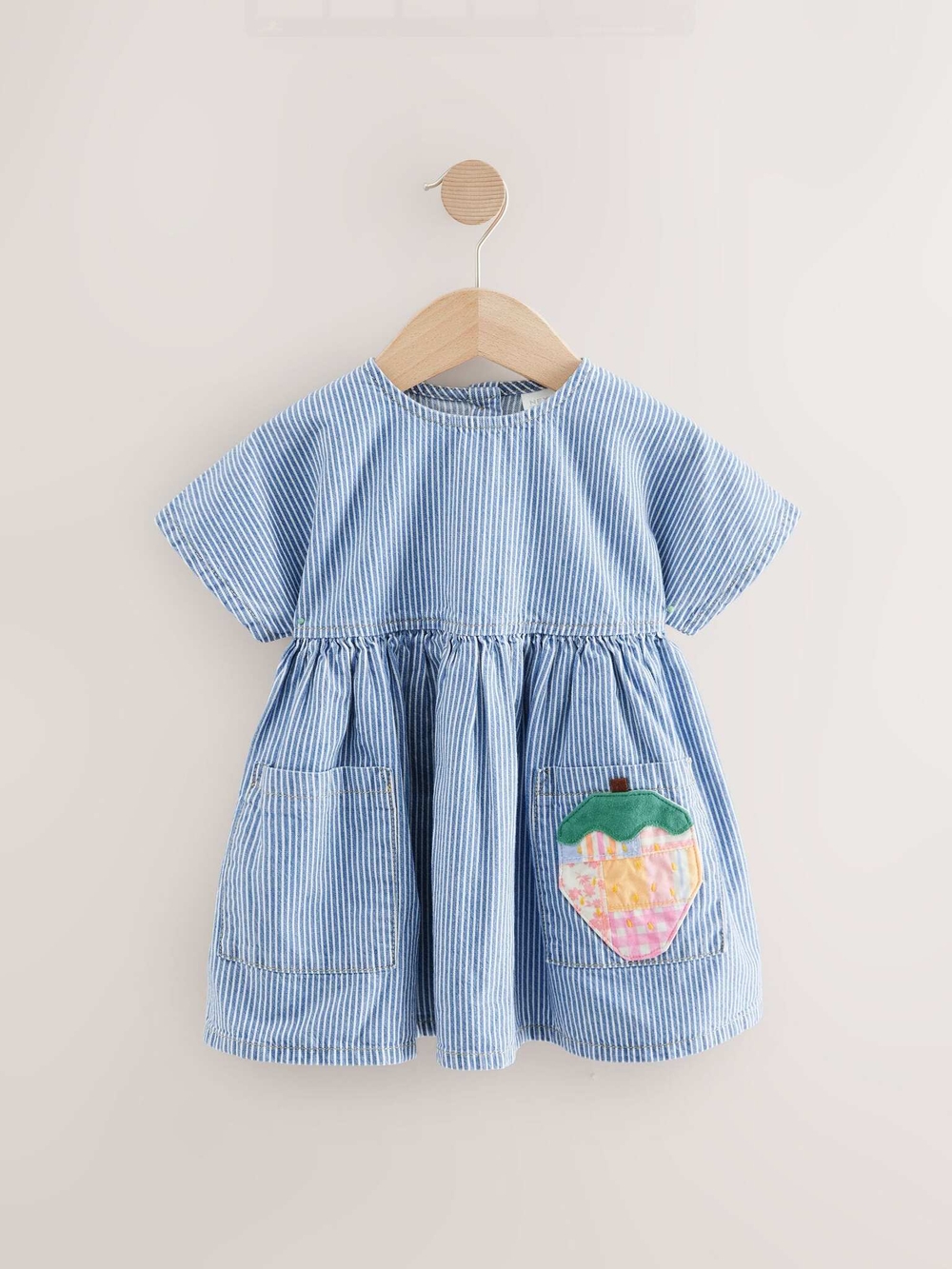 Платье для девочки Next E79-574, Синий, Белый