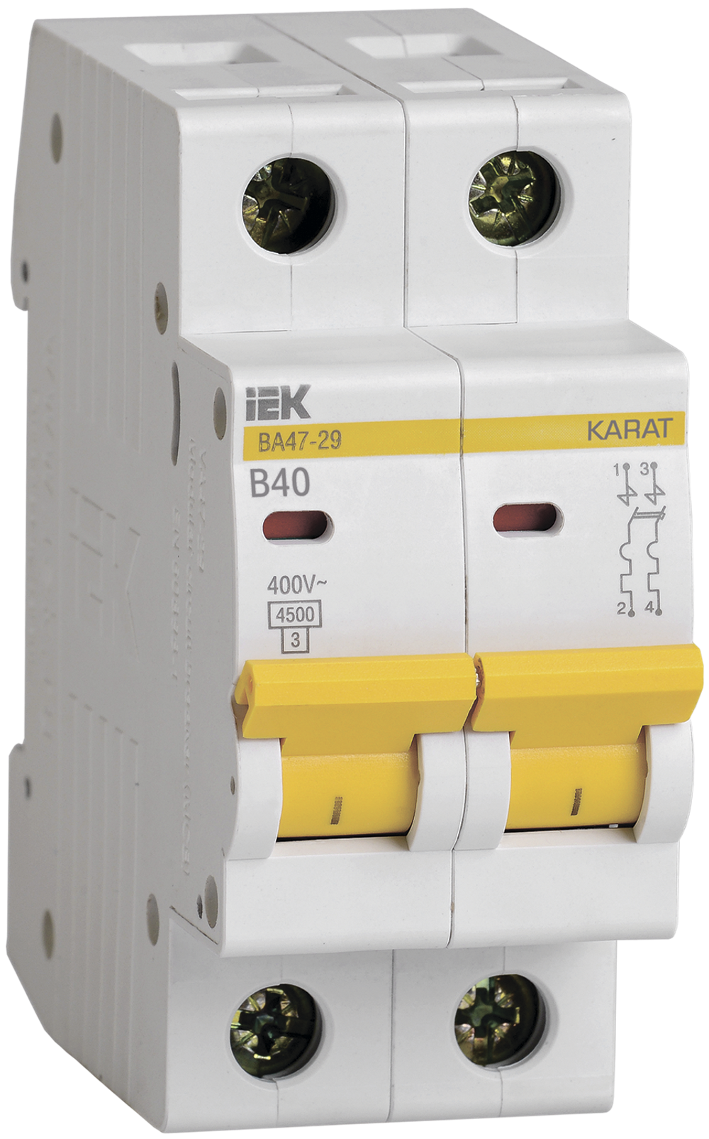 KARAT Автоматический выключатель ВА47-29 2P B 40А 4,5кА IEK