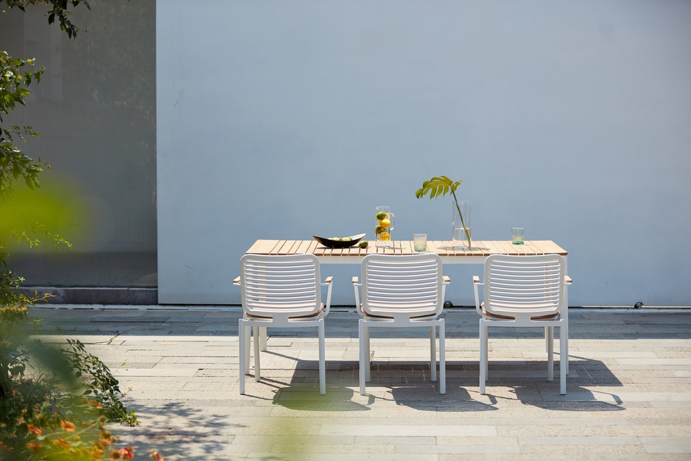 Стол обеденный деревянный Tagliamento Armona, белый, натуральный