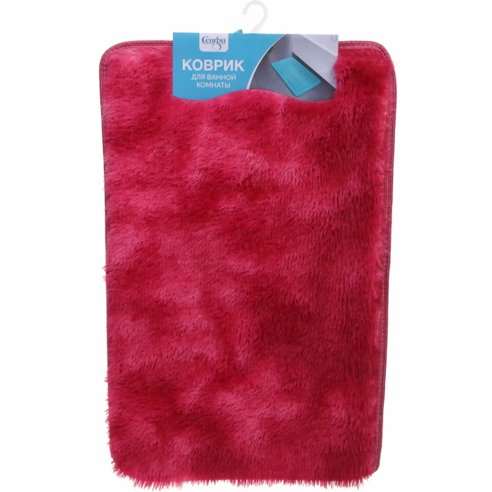 Коврик для ванной 50*80"Гармония» бордовый