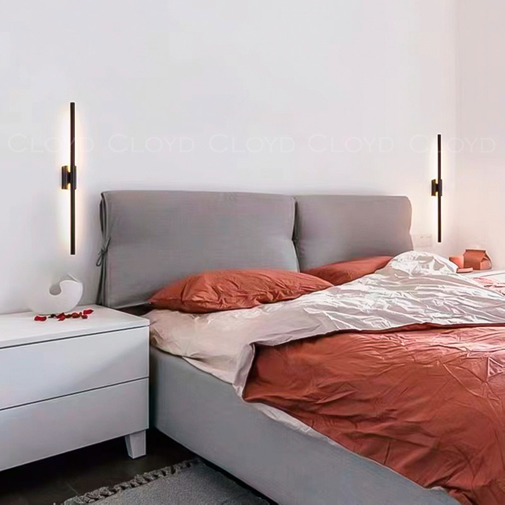 Бра Cloyd LINEAS-D W1 / выс. 60 см- 4000K - черный матовый (арт.20864)