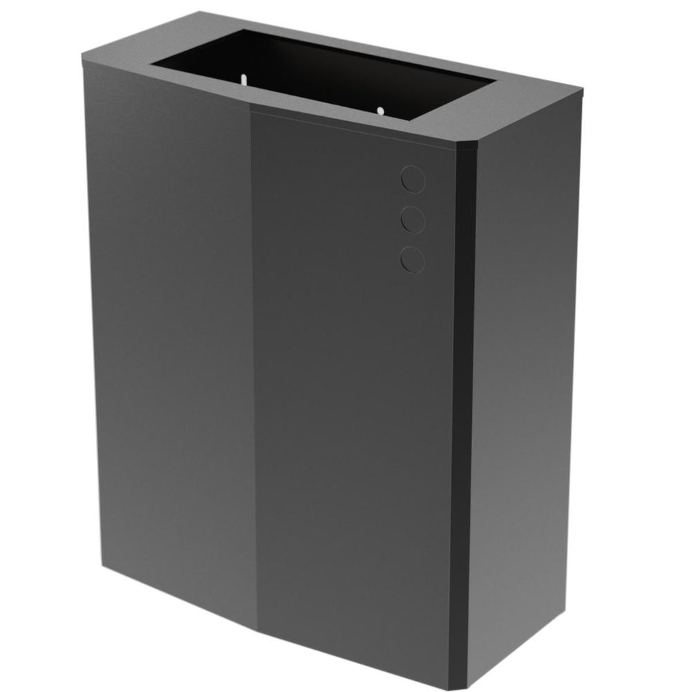 Контейнер для мусора настенный без крышки 23 л. нерж. сталь EVO 14078.EVO.TT графит