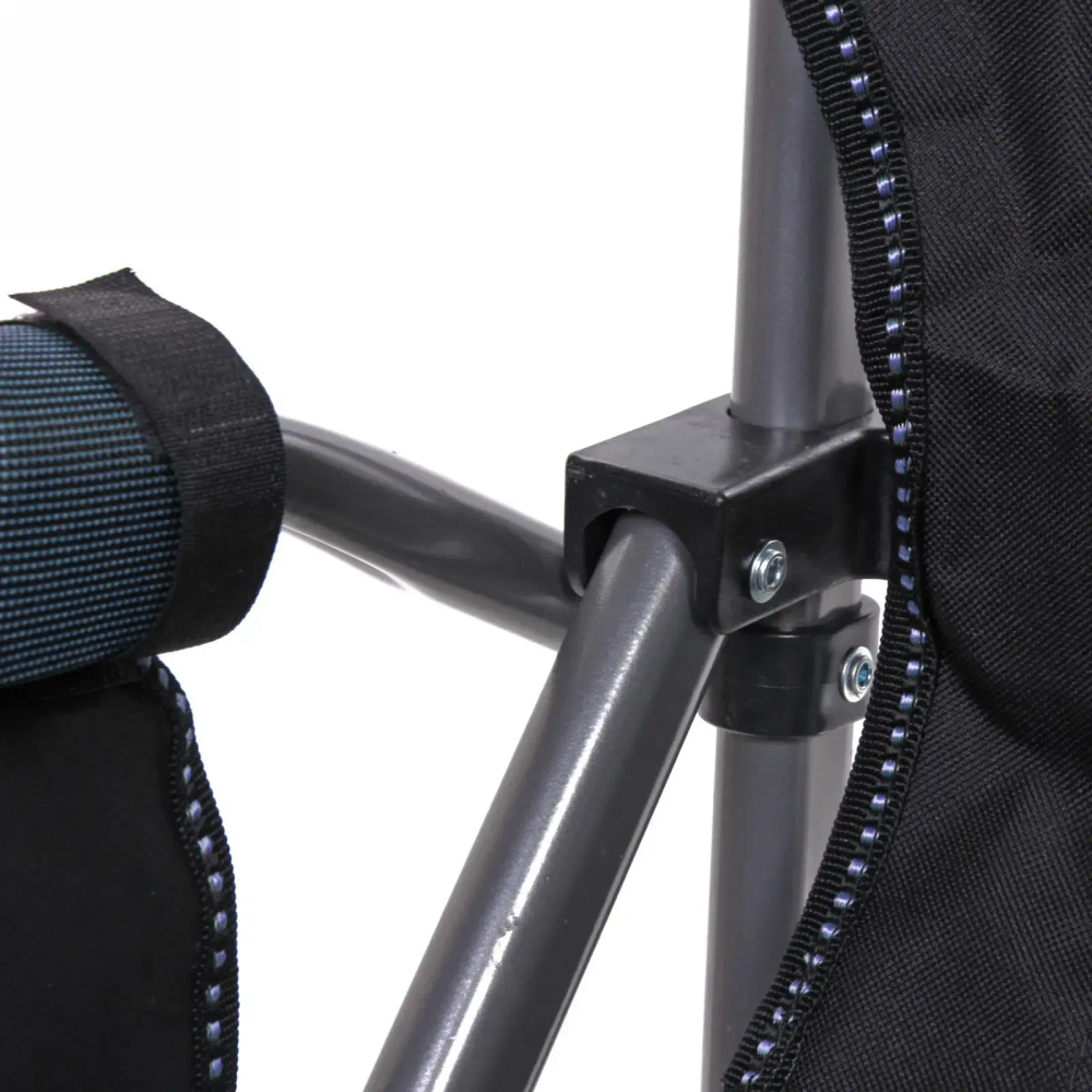 Кресло складное с подлокотниками до 120кг 64*53*90 см синее