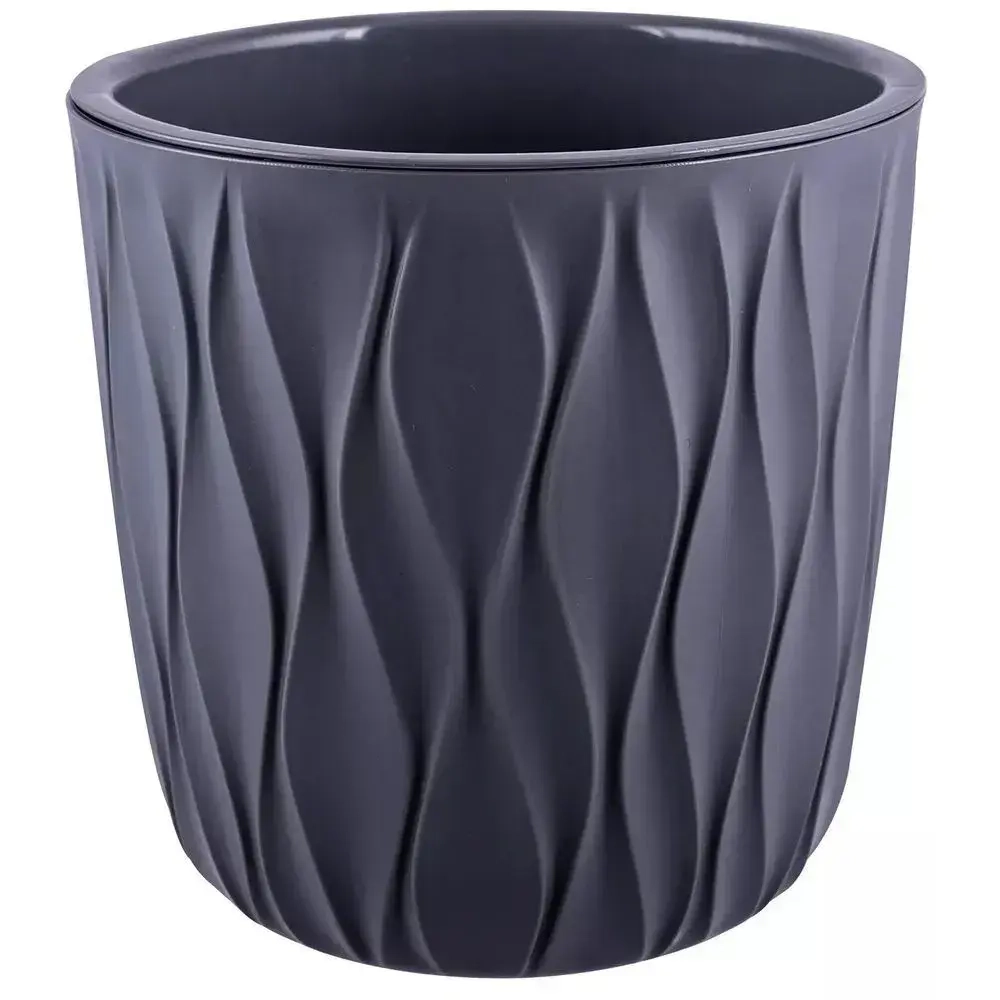 Горшок для цветов с дренажной вставкой Desert 2,3л (d157, h152мм)(серый)