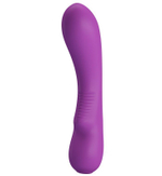 Фиолетовый силиконовый вибратор Elsa - 19 см.