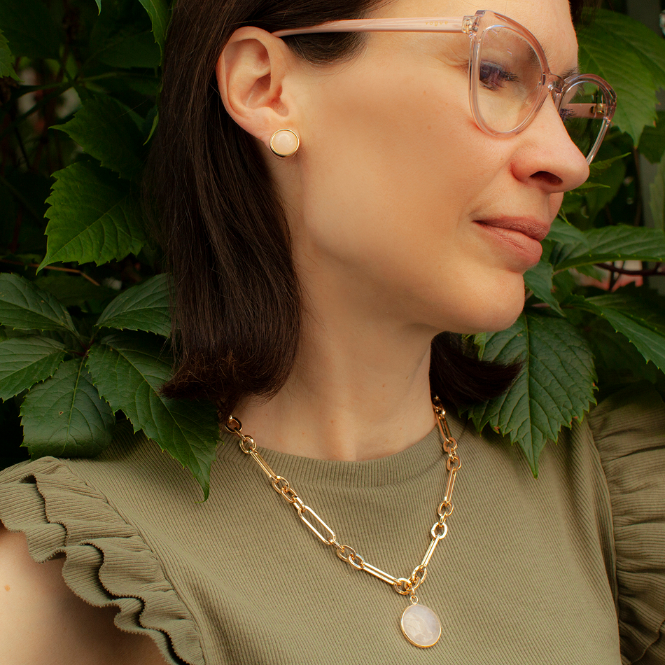 Колье Fiore Luna ROSE QUARTZ LN5149 R/G