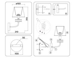 Ambrella Настенный светильник с абажуром Classic LH71255
