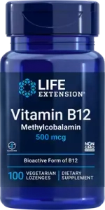 Vitamin B12 Methylcobalamin 500 мкг 100 пастилок Life Extension