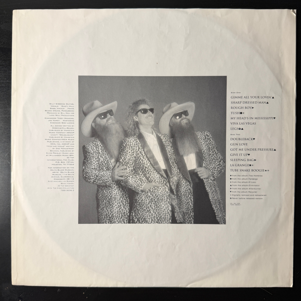 ZZ Top ‎– Greatest Hits (Германия 1992г.)
