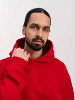 Толстовка мужская с капюшоном "Вasic" красный