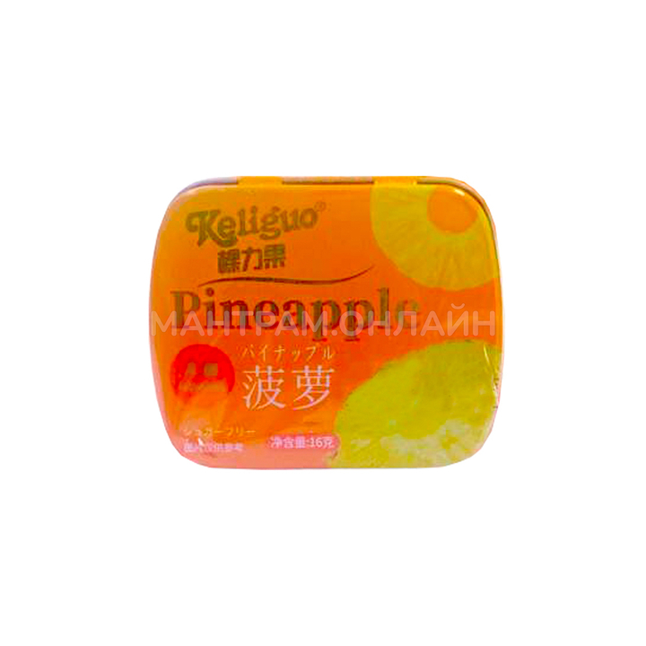 Драже Keliguo PepperMint Sugarfree без сахара со вкусом ананаса 16 г
