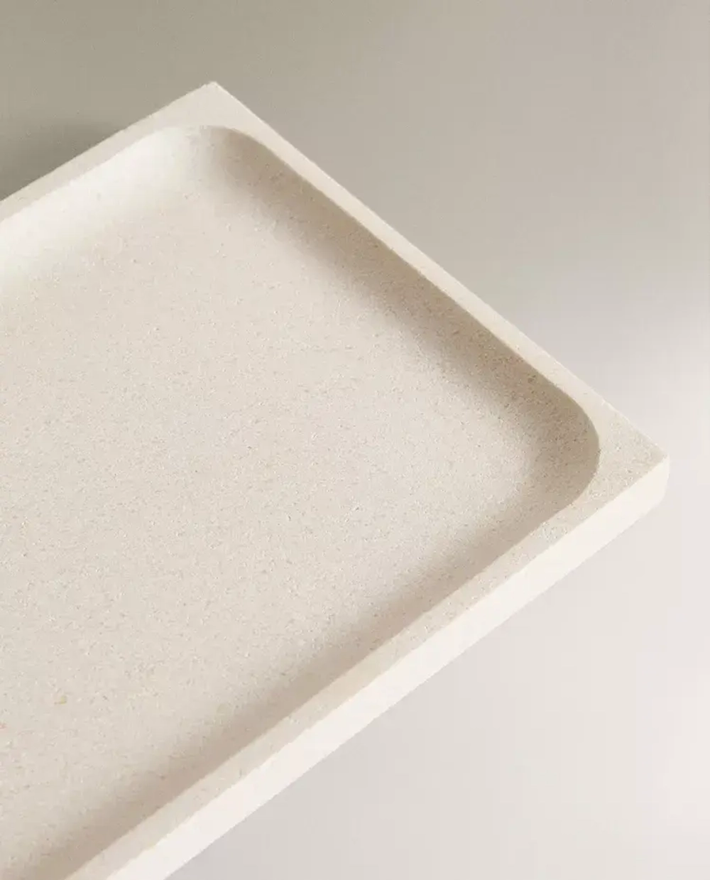 ZARA HOME ПОДНОС ДЛЯ ВАННОЙ ИЗ МРАМОРА, ЖЕЛТОВАТО-БЕЛЫЙ