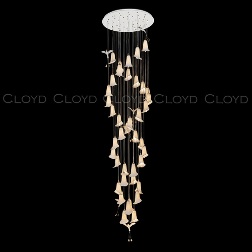 Люстра Cloyd OSANNA C40 / выс. 330 см - керамика - белый (арт.11892)