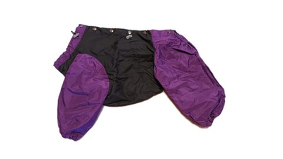 Комбинезон, утепленный байкой 27 мальчик (обхват груди 55 - 61) черный - фиолетовый