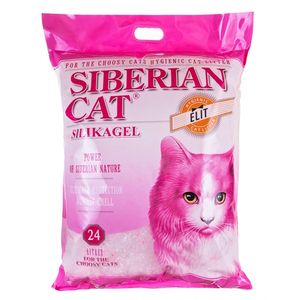 Наполнитель для кошачьего туалета, Сибирская Кошка "Элита", силикагель (розовые гранулы) для привередливых