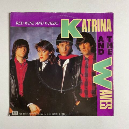 Винтажная виниловая пластинка LP Katrina And The Waves Red Wine And Whisky (Germany 1985) 7 дюймов, 45 RPM, Single