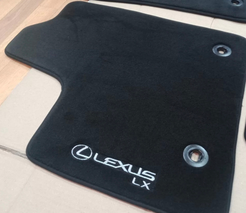 Комплект штатных текстильных ковров салона, черные для Lexus LX600 (2021-) PW21060023