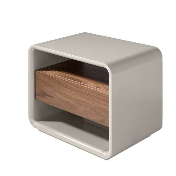 Прикроватная тумбочка Angel Cerda 7134 из ореха и лакированного МДФ