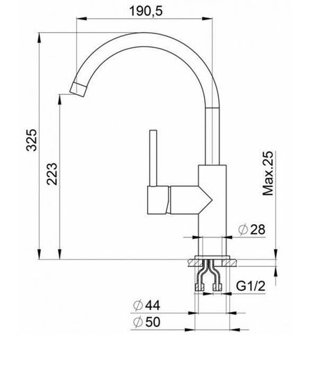 Смеситель Weissgauff Fabio granit серый беж