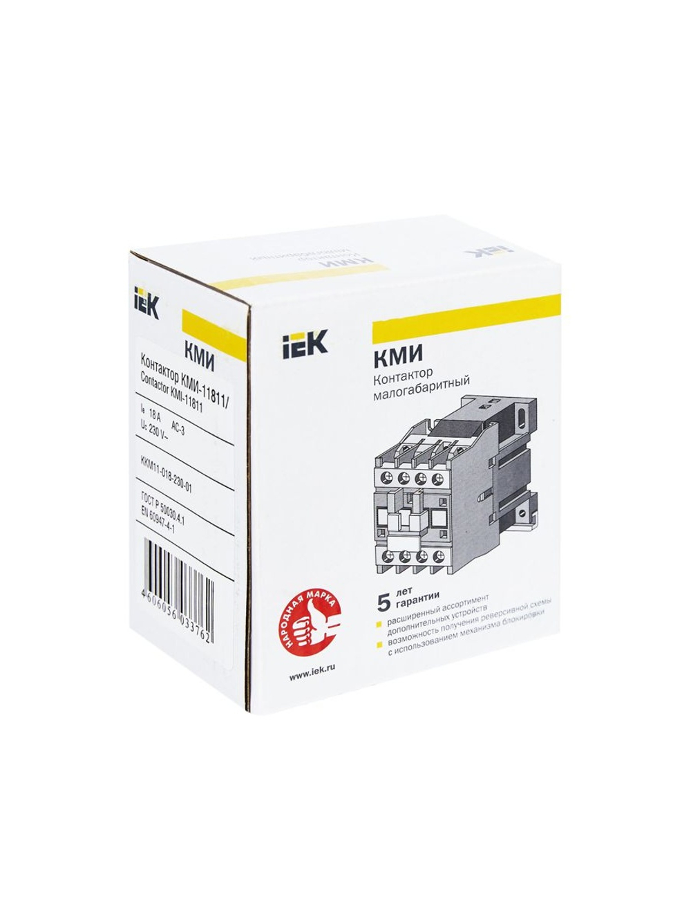 Контактор КМИ-11811 18А 230В/АС3 1НЗ KARAT IEK KKM11-018-230-01