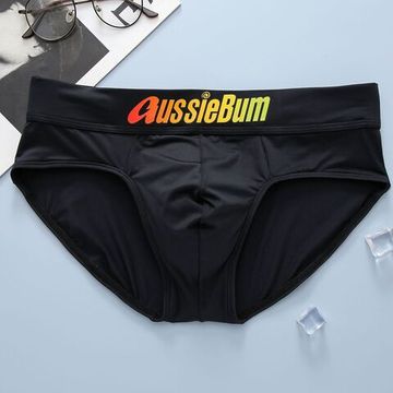 Мужские трусы брифы черные AussieBum