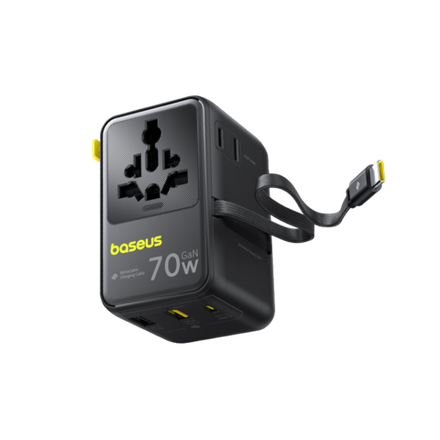 Зарядное устройство Baseus EnerCore CG11 Universal Travel 2AC+2U+2C+Retractable-C 70W
