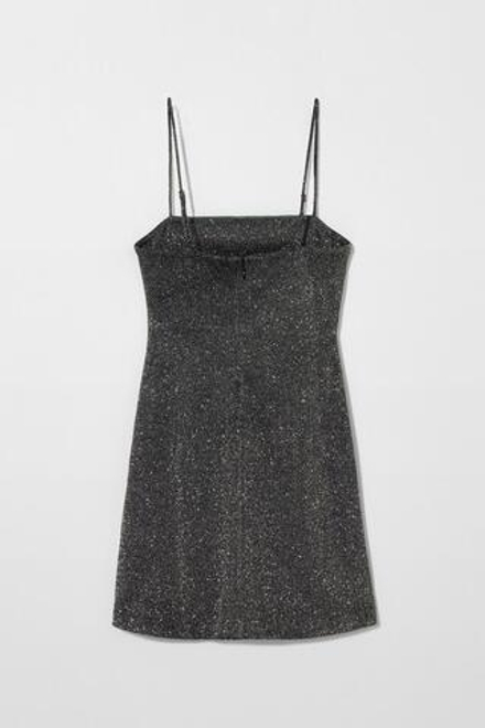 ZARA X KATE MOSS БЛЕСТЯЩЕЕ МИНИ-ПЛАТЬЕ, СИНИЙ/ЗЕЛЕНЫЙ