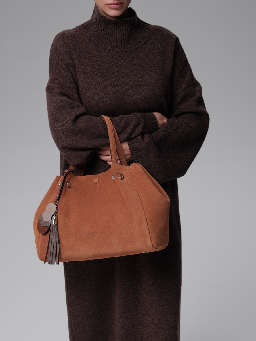 Замшевая сумка Vasilisa DBR 31210 вуд/велюр